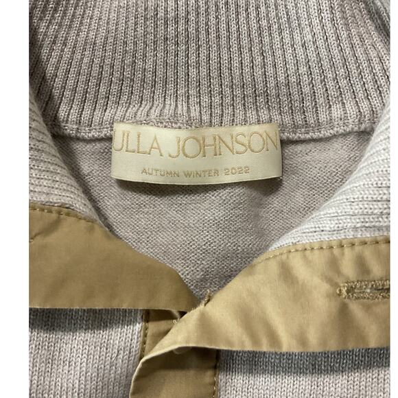 Ulla Johnson Ribbed Beige Drew Polo Sweater Size Small - Picture 4 of 6